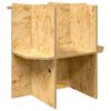 vidaXL Base per Terrario Marrone 50 x 50 x 50 cm OSB