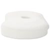 vidaXL Cuscino per Collo Bianco 53 x 35 x 11 cm Schiuma Memory