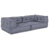 vidaXL Unit&agrave; di Divano Modulare 3 pcs Grigio 140 x 70 x 36 cm Tessuto
