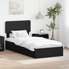 vidaXL Letto con Contenitore Nero 90 x 190 cm Legno multistrato