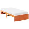 vidaXL Dormeuse con Materasso Marrone Cera 100x200 cm Legno di Pino