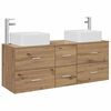 vidaXL Set di Armadi da Bagno 3 pz Rovere Artigianale
