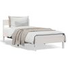 vidaXL Giroletto senza Materasso Bianco 100x200 cm Legno Massello Pino