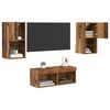 vidaXL Mobiletti TV da Parete 4 pcs Legno vecchio 30,5 x 30 x 60 cm