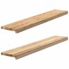 vidaXL Davanzali 2 pz Non Trattati 110x20x2cm Legno Massello di Rovere