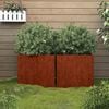 vidaXL Fioriere 2 pz 42x40x39 cm Acciaio Corten
