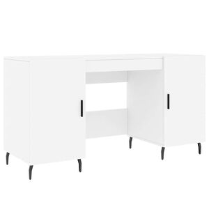 vidaXL Scrivania Bianca 140x50x75 cm in Legno Multistrato
