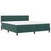 vidaXL Letto a molle con materasso Verde Scuro 180 x 200 cm Velluto