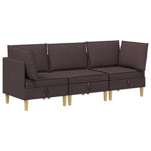 vidaXL Set di divani modulari con spazio di archiviazione 3 pz Tessuto