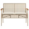 vidaXL Set Divani da Giardino 4 pz con Cuscini in Polyrattan Beige