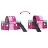 vidaXL Struttura del letto loft per bambini Nero e rosa 79,5 x 200 cm