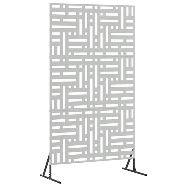 vidaXL Schermo per Privacy Grigio 100 x 50 x 180 cm Acciaio