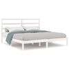 vidaXL Giroletto senza Materasso Bianco 200x200 cm Legno Massello Pino