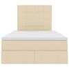 vidaXL Letto con contenitore e LED Crema 120 x 200 cm Poliestere