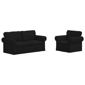 vidaXL Divano 2 pcs Nero