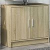 vidaXL Mobile Lavabo Rovere Sonoma 63x29x55 cm Legno Multistrato
