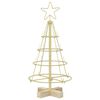 vidaXL Albero a Cono di Natale KUOPIO 60 cm Acciaio Oro