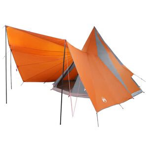 vidaXL Tenda Tipi Grigio e arancione 510 x 690 x 330 cm taffet&agrave;