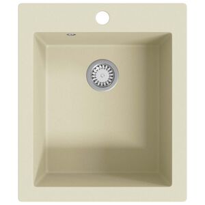 vidaXL Lavello da Cucina in Granito Vasca Singola Beige