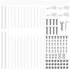 vidaXL Recinzione per Giardino 4 pcs Bianco 170 x 165 cm
