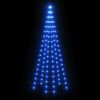 vidaXL Albero di Natale Pennone Blu 108 LED 180 cm