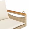 vidaXL Panchina a Dondolo con Cuscini Beige 109x62x40 cm in Polyrattan