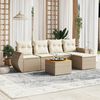 vidaXL Set Divano da Giardino 6 pz con Cuscini Beige in Polyrattan