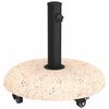 vidaXL Base per ombrellone 21kg Giallo Calcestruzzo Rotondo