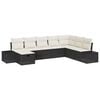 vidaXL Set Divano da Giardino con cuscino 8 pcs Nero Poly Rattan