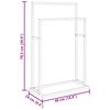vidaXL Portasciugamani Autoportante Bianco 48x24x78,5 cm in Ferro
