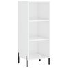 vidaXL Credenza Bianco Lucido 34,5x32,5x90 cm in Legno Multistrato