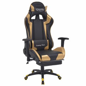 vidaXL Sedia da gaming Oro 70 x 71 x 136 cm Pelle Artificiale