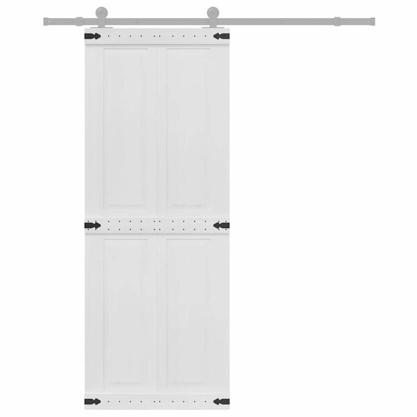 vidaXL Porta Corona Bianco 80 x 210 cm Legno multistrato