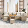 vidaXL Set Divano da Giardino 9 pcs Beige polyrattan