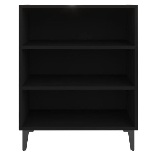 vidaXL Credenza Nera 57x35x70 cm in Legno Multistrato