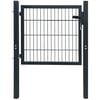 vidaXL Cancello per Recinzione in Acciaio Antracite 100x100 cm