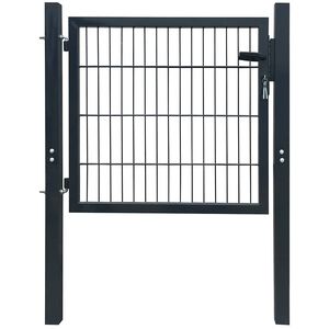 vidaXL Cancello per Recinzione in Acciaio Antracite 100x100 cm