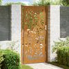 vidaXL Cancello da giardino 100x200 cm in acciaio corten design ondulato