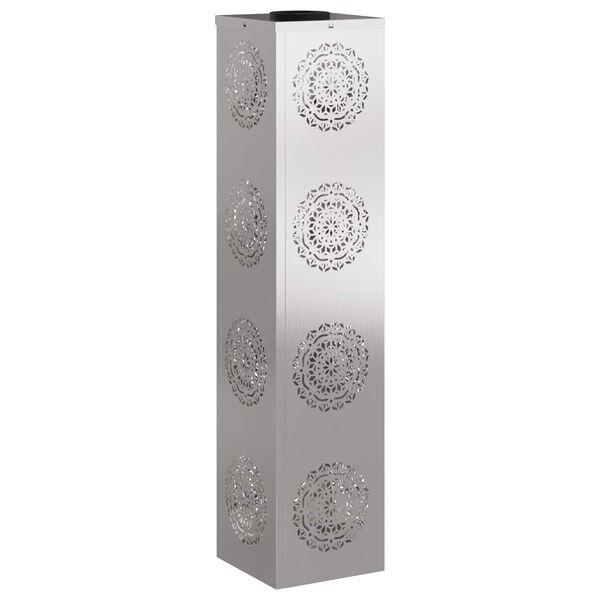 vidaXL Faro LED solare per sentieri 2 pcs Argento Acciaio inossidabile