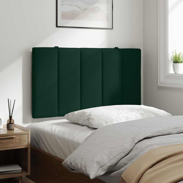 vidaXL Cuscino Testiera Hanko Verde Scuro 90 cm in Velluto