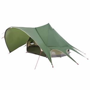 vidaXL Tenda Teepee con tetto Verde e Grigio 600 x 600 x 347 cm