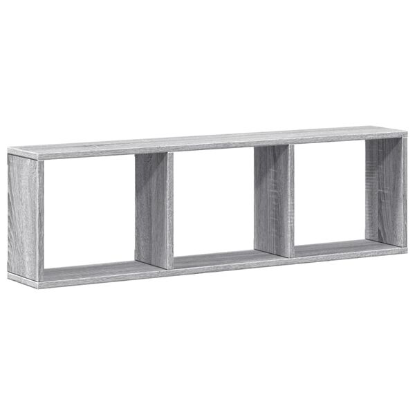 vidaXL Mobile a Parete 100x16x30 cm Grigio Sonoma in Legno Multistrato