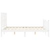 vidaXL Giroletto con Testiera Bianco Small Double Legno Massello