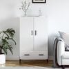 vidaXL Credenza Bianco Lucido 69,5x31x115 cm in Legno Multistrato