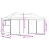 vidaXL Tenda Party Arancione 292 x 580 x 315 cm Tessuto Oxford