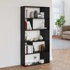 vidaXL Armadio per Libri Rovere Nero 80 x 24 x 159 cm