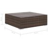 vidaXL Set Divani da Giardino 12 pz con Cuscini in Polyrattan Marrone