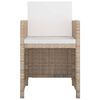 vidaXL Set da Pranzo da Giardino 13 pz con Cuscini in Polyrattan Beige