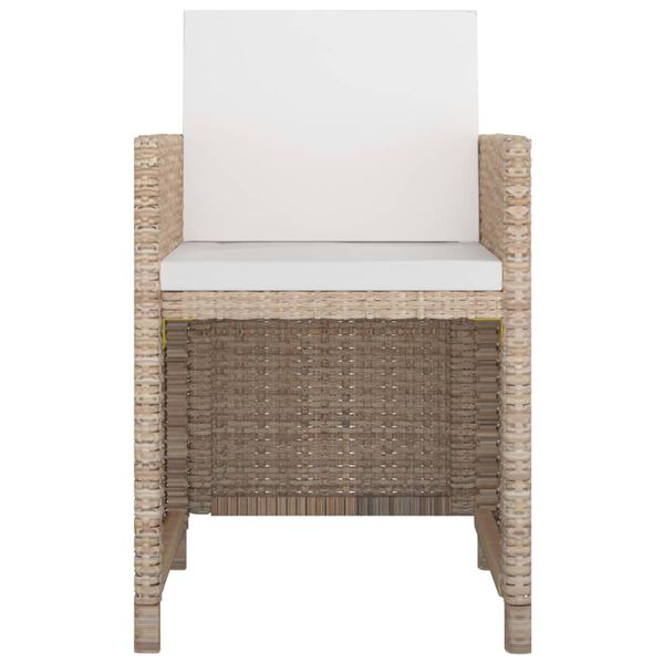 vidaXL Set da Pranzo da Giardino 13 pz con Cuscini in Polyrattan Beige