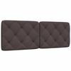 vidaXL Cuscino Testiera Marrone Scuro 120 cm in Tessuto